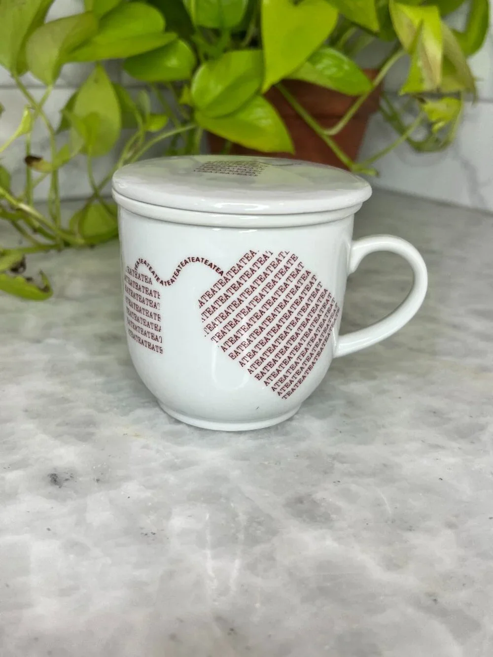 Vintage Toscany Collection Japan Tea Infuser Mug with Lid Loose Leaf Steeper Cup